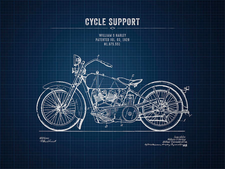1928 harley davidson cycle support dark blueprint aged pixel.webp